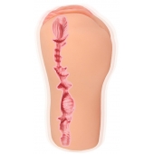 Телесный вибромастурбатор-вагина с рельефом EMILY AUTO - KOKOS - в Копейске купить с доставкой