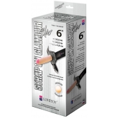 Пояс-трусики с насадкой Glamour Silver - 15,5 см. - LOVETOY (А-Полимер) - купить с доставкой в Копейске