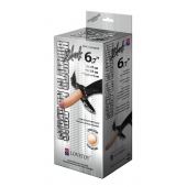 Пояс-трусики с насадкой Glamour - 17 см. - LOVETOY (А-Полимер) - купить с доставкой в Копейске
