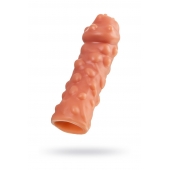 Телесная, покрытая пузырьками насадка на член - 16,5 см. - KOKOS - в Копейске купить с доставкой