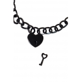 Черный ошейник Embrace с ключиком - Lola Games - купить с доставкой в Копейске