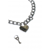 Серебристый ошейник Embrace с ключиком - Lola Games - купить с доставкой в Копейске