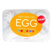 Набор из 6 мастурбаторов Tenga EGG Easy Beat с различным рельефом - Tenga - в Копейске купить с доставкой
