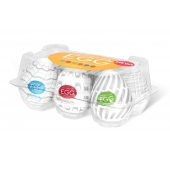 Набор из 6 мастурбаторов Tenga EGG Easy Beat с различным рельефом - Tenga - в Копейске купить с доставкой