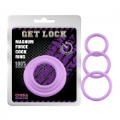 Набор из 3 сиреневых эрекционных колец Magnum Force Cock Ring - Chisa - в Копейске купить с доставкой