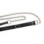 Черный ошейник с поводком Wild - Lola Games - купить с доставкой в Копейске