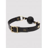 Черный кляп-шар Bound to You Faux Leather Ball Gag - Fifty Shades of Grey - купить с доставкой в Копейске