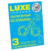 Презервативы  Заключенный из Алабамы  с ароматом банана - 3 шт. - Luxe - купить с доставкой в Копейске