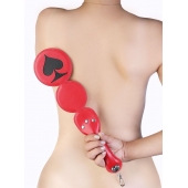 Шлёпалка  Пики  с анальным плагом - LOVETOY (А-Полимер) - купить с доставкой в Копейске