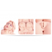 Телесный мастурбатор Victoria с двойным слоем материала - KOKOS - в Копейске купить с доставкой