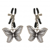 Зажимы на соски с бабочками Butterfly Nipple Clamps - Pipedream - купить с доставкой в Копейске