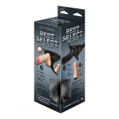 Черный пояс для женщин BEST SELECT с 3 насадками - LOVETOY (А-Полимер) - купить с доставкой в Копейске