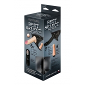 Черный женский пояс BEST SELECT с 3 насадками и вибрацией - LOVETOY (А-Полимер) - купить с доставкой в Копейске