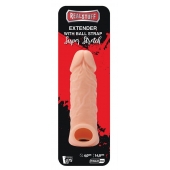 Телесная насадка EXTENDER WITH BALL STRAP 5.5 - 14 см. - Dream Toys - в Копейске купить с доставкой