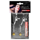 Оригинальные зажимы на соски с желтыми шариками - Notabu - купить с доставкой в Копейске