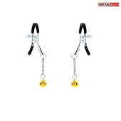 Оригинальные зажимы на соски с желтыми шариками - Notabu - купить с доставкой в Копейске