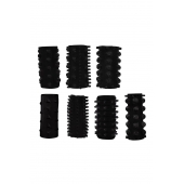 Набор из 7 черных насадок PENIS SLEEVES SET - Dream Toys - в Копейске купить с доставкой