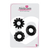 Набор из 3 черных эрекционных колец SET OF 3 COCKRINGS - Dream Toys - в Копейске купить с доставкой