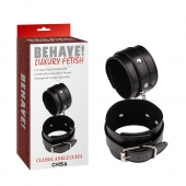 Черные оковы Classic Ankle Cuffs - Chisa - купить с доставкой в Копейске