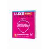 Презервативы с ароматом клубники LUXE Royal Strawberry Collection - 3 шт. - Luxe - купить с доставкой в Копейске