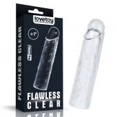 Прозрачная насадка-удлинитель Flawless Clear Penis Sleeve Add 1 - 15,5 см. - Lovetoy - в Копейске купить с доставкой