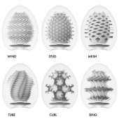 Набор из 6 мастурбаторов Tenga EGG IV с различным рельефом - Tenga - в Копейске купить с доставкой