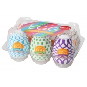 Набор из 6 мастурбаторов Tenga EGG IV с различным рельефом - Tenga - в Копейске купить с доставкой