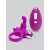 Лиловое виброкольцо с пультом ДУ Remote Control Cock Ring - Happy Rabbit - в Копейске купить с доставкой