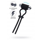 Черное эрекционное лассо на пенис Jat - A-toys - в Копейске купить с доставкой