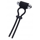 Черное эрекционное лассо на пенис Jat - A-toys - в Копейске купить с доставкой