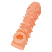 Телесная закрытая насадка с пупырышками Cock Sleeve Size L - 17,6 см. - KOKOS - в Копейске купить с доставкой