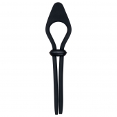 Черное эрекционное лассо с вибропулей Black Tie Affair - Zero Tolerance - в Копейске купить с доставкой