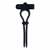 Черное эрекционное лассо с вибропулей Black Tie Affair - Zero Tolerance - в Копейске купить с доставкой