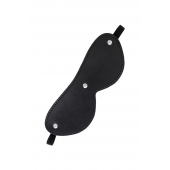 Черная кожаная маска Anonymo с мягким подкладом - ToyFa - купить с доставкой в Копейске