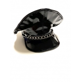 Строгая и сексуальная фуражка из эко-кожи - БДСМ Арсенал купить с доставкой