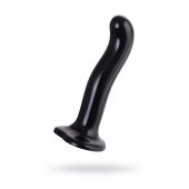 Черный стимулятор для пар P G-Spot Dildo Size M - 18 см. - Strap-on-me - в Копейске купить с доставкой
