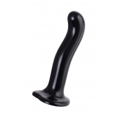 Черный стимулятор для пар P G-Spot Dildo Size M - 18 см. - Strap-on-me - в Копейске купить с доставкой
