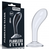 Прозрачный стимулятор простаты Flawless Clear Prostate Plug - 15 см. - Lovetoy - в Копейске купить с доставкой