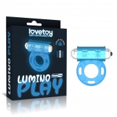 Голубое, светящееся в темноте эрекционное виброкольцо Lumino Play Vibrating Penis Ring - Lovetoy - в Копейске купить с доставкой