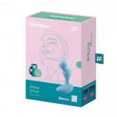 Голубой анальный вибростимулятор Deep Driver - 11,2 см. - Satisfyer - в Копейске купить с доставкой