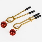 Золотистые зажимы с колокольчиками Gold - Sitabella - купить с доставкой в Копейске