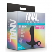 Черный анальный вибратор Silicone Vibrating Prostate Massager 01 - 10,8 см. - Blush Novelties - в Копейске купить с доставкой
