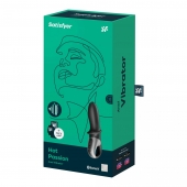 Черный анальный вибратор Hot Passion с функцией нагрева - Satisfyer - в Копейске купить с доставкой