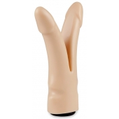 Телесная сплит-насадка харнесс - 16,5 см. - LOVETOY (А-Полимер) - купить с доставкой в Копейске