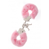 Металлические наручники с розовой меховой опушкой METAL HANDCUFF WITH PLUSH PINK - Dream Toys - купить с доставкой в Копейске