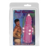 Розовая эластичная насадка на пенис с жемчужинами, точками и шипами Pearl Stimulator - 11,5 см. - Tonga - в Копейске купить с доставкой