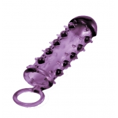 Закрытая фиолетовая насадка с пупырышками SAMURAI PENIS SLEEVE PURPLE - 14,5 см. - NMC - в Копейске купить с доставкой