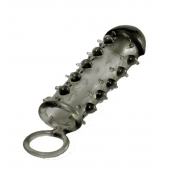 Дымчатая стимулирующая насадка с закрытой головкой SAMURAI PENIS SLEEVE BLACK - 14,5 см. - NMC - в Копейске купить с доставкой