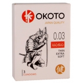 Тонкие презервативы OKOTO Thin Extra Soft - 3 шт. - Sitabella - купить с доставкой в Копейске