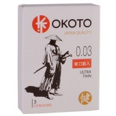 Ультратонкие презервативы OKOTO Ultra Thin - 3 шт. - Sitabella - купить с доставкой в Копейске